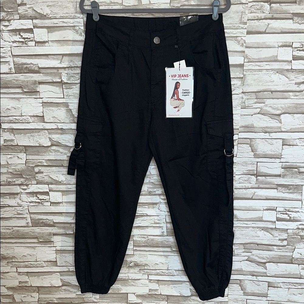 VIP Women’s 11/12 Black Cargo Joggers Pants